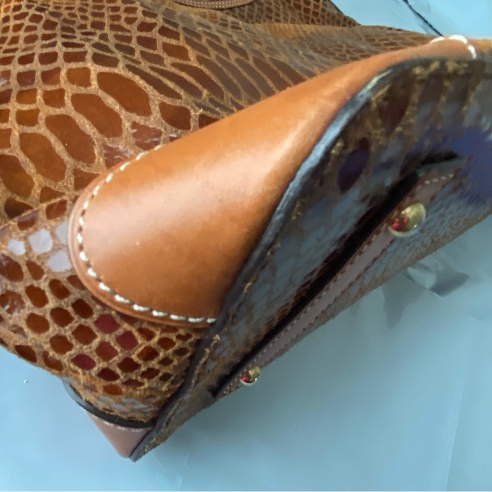 Dooney & Bourke Erica Brown Python Leather Hobo B… - image 7